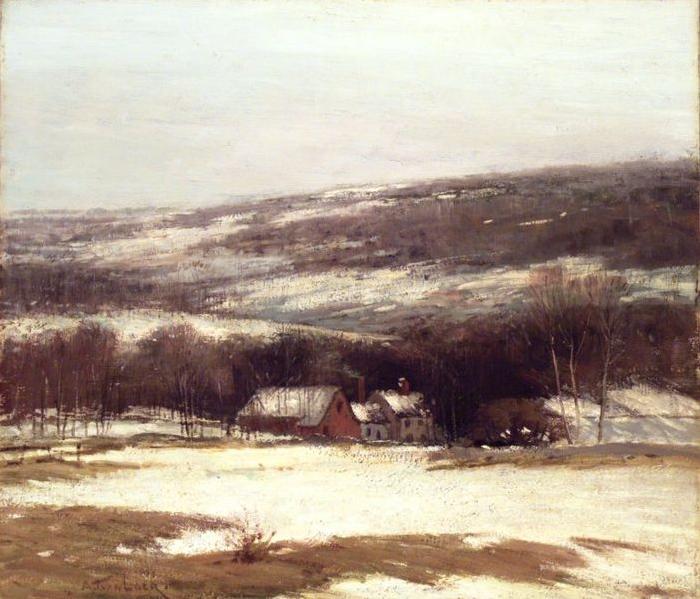 Alexander Theobald Van Laer Winter Landscape Sweden oil painting art